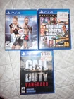 Lot 3 PS4 System Empty Video Games Cases GTA 5 UFC 2 Call of Duty Vanguard