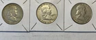 New ListingLot Of 3 1963 D Franklin 90% Silver Half Dollars Fine to Very Fine Condition F3