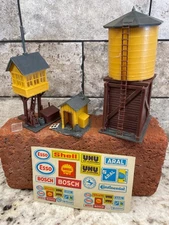 3 VinTaGe 1958 Revell HO Trackside Buildings BUILT In Great Condition Gas Decals