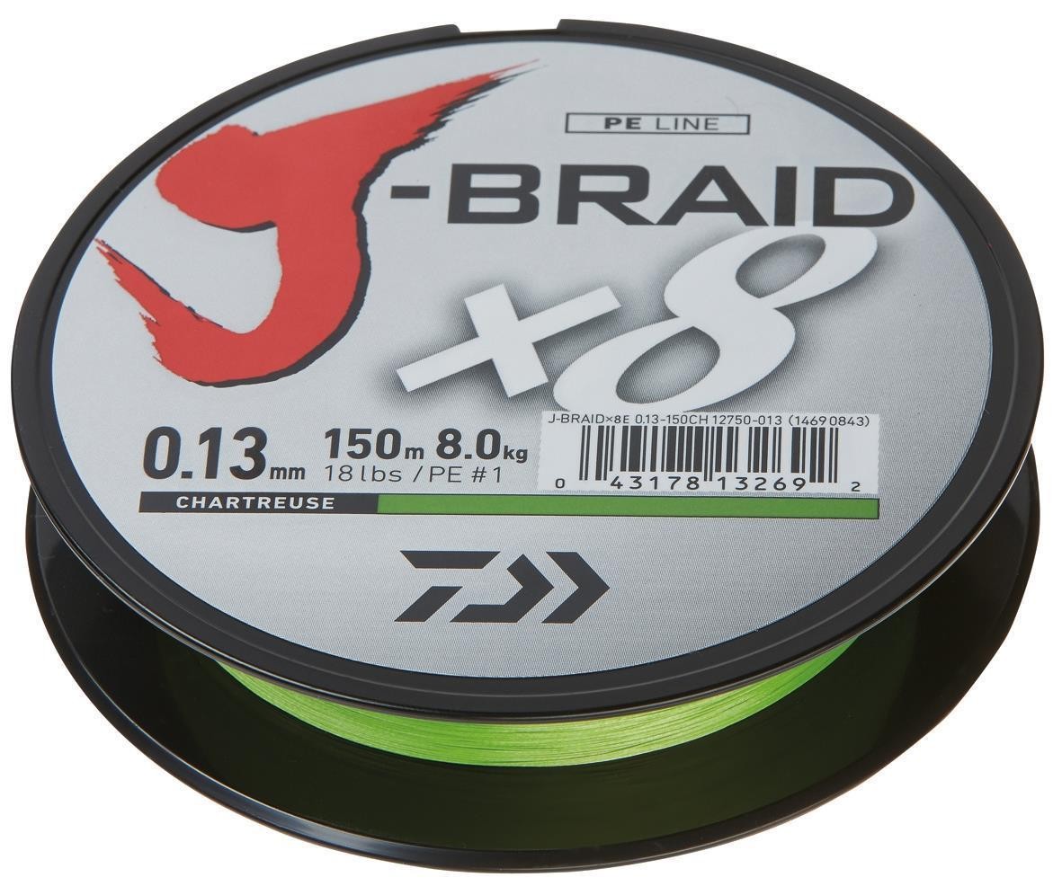 Daiwa J-Braid X8 022mm 17kg 150m Chartreuse Geflochtene Schnur Spinnfischen 4990₽