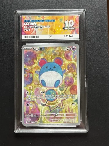 Pokémon TCG Marill IR 232/217 Ascended Heroes Ace 10 - Perfect Subs - Low POP