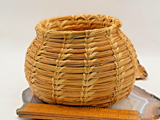 Vintage Authentic Papago Handwoven Basket--620.25