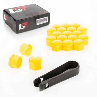 20x Abdeckkappen Radschraubenkappen Radschrauben Set gelb Glanz 17mm für DAIMLER