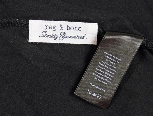 Camisa Polo Rag & Bone Para Hombres XXL Manga Corta Pullover Nube Jersey Negra $145 NUEVA - Imagen 6 de 8