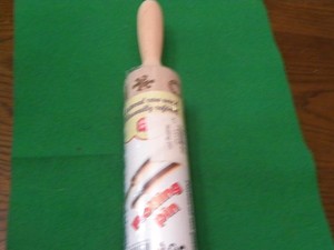 Embossed Natural Wood Christmas Theme Rolling Pin- Environmental Health X# T111Z