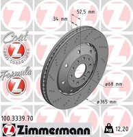 2X Bremsscheibe Zimmermann 100.3339.70 2 Bremsscheiben FüR Audi