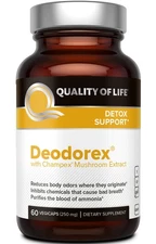 Deodorex Detox Support 60 Vegicaps - Combat Body Odor & Bad Breath