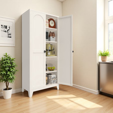 71'' 2 Shapely Doors Cabinet, Metal Storage Cabinet with Doors