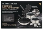 Sharper image Premium Cookware set 10pc ceramic non stick Tri-ply Stainless New