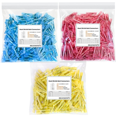 #ad Heat Shrink Butt Splice Wire Connector Insulated Waterproof Crimp Terminals kits $39.69