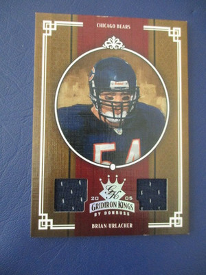 2005 Donruss Throwback Threads Gridiron Kings Brian Urlacher Dual Material /75
