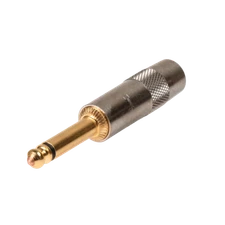 G&H Plugs - Bigfoot 1/4" TS Plug - Nickel Housing / Gold Plug