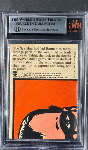 1966 Topps Batman Red Bat #14A Danger in the Depths