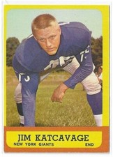 JIM KATCAVAGE 1963 Topps Football SP card #55 New York Giants EX+/EX