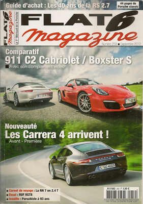 FLAT 6 259 PORSCHE 981 BOXSTER S 991 C2 CABRIOLET RUF RGT8 911 CARRERA RS 2.7