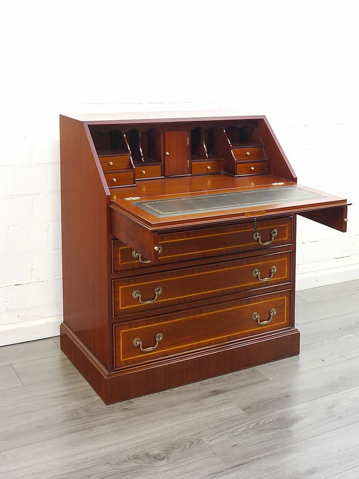 Sekretär Schreibsekretär Schreibkommode im englischen Stil in Mahagoni (9947) - Bild 2 von 4