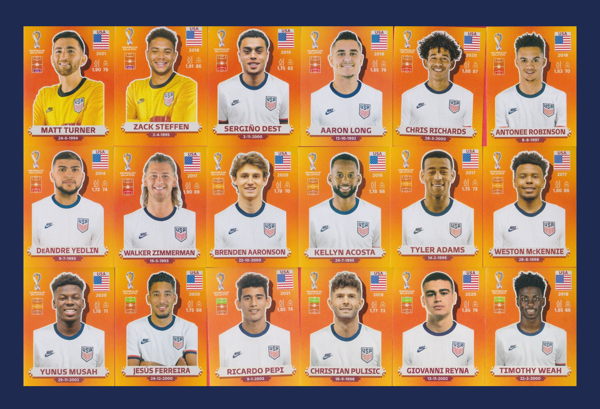 Brazil Team - 18 Players Stickers Set - Panini FIFA World Cup Qatar 2022