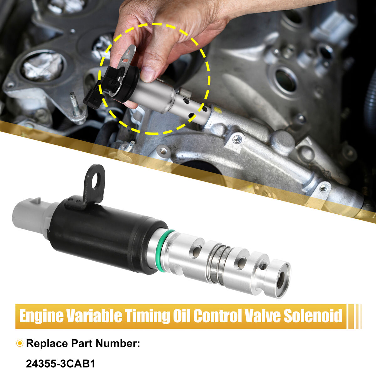 24355-3CAB1 Camshaft Oil Control Valve VVT Solenoid for Kia 24355-3CAB1 Camshaft Oil Control Valve VVT Solenoid for Kia