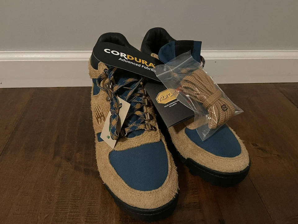 New Balance Rainer Boots URAINAA Vibram Beige Blue Hiking - Men's 8.5 D - New! - Image 3 of 4