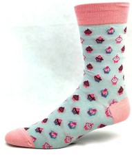 Women's Birthday Cupcakes Crew Dress Socks