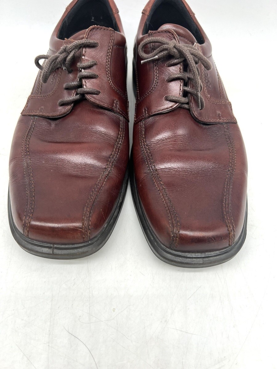 ECCO Helsinki Derby Shoes Men\'s 13 Burgundy Leather Bike Toe Lace-Up Classic Men main image 4