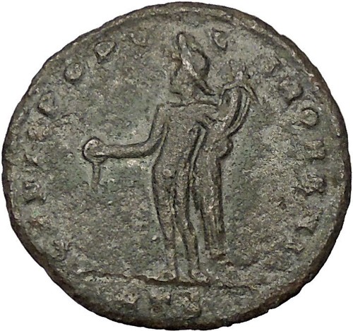 Severus II as Caesar 305AD Big RARE Ancient Roman Coin Genius Wealth i53319 - Picture 2 of 3