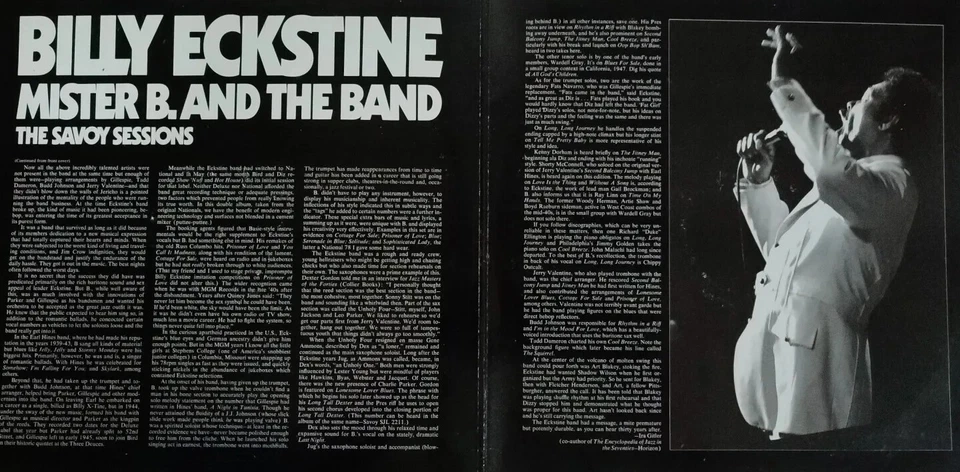 Billy Eckstine-Mister B And The Band Vinyl LP Double Album.1985 Savoy WL70522(2) - Image 3 of 4