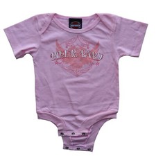 Jungen Mädchen Harley Davidson Baumwolle Rosa Grafik Body Suite Nachtwäsche Tops 141