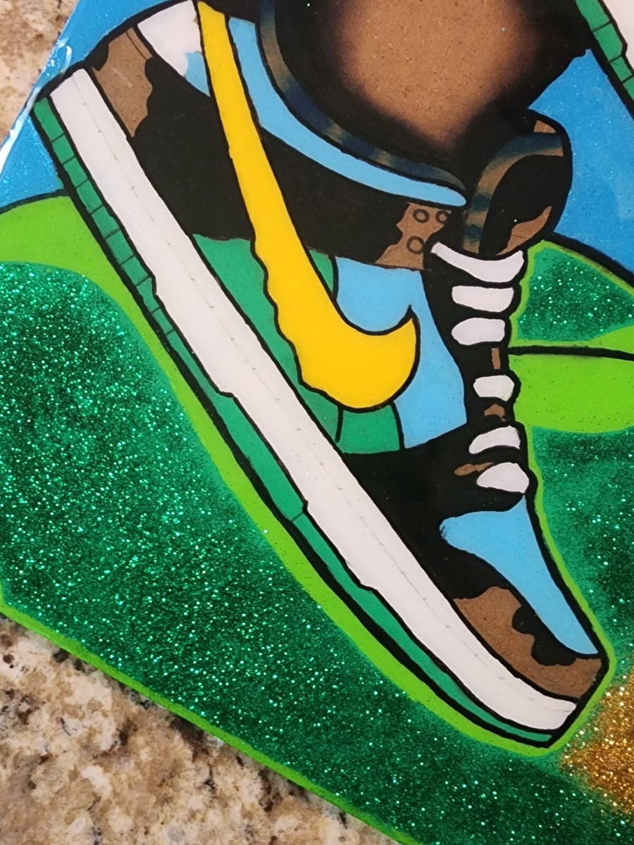 Handmade Nike Ben Jerry's Chunky Dunk wooden wall art