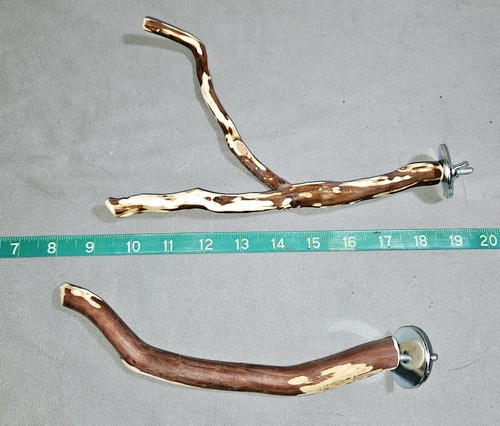 2 neue 9 Zoll Arizona Manzanita HANDGEFERTIGTE Vogelsitzstangen mit Befestigungsmaterial! - Bild 2 von 4