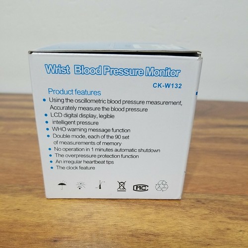 Misuratore di pressione sanguigna da polso CK-W132 LCD display digitale - Foto 2 di 6