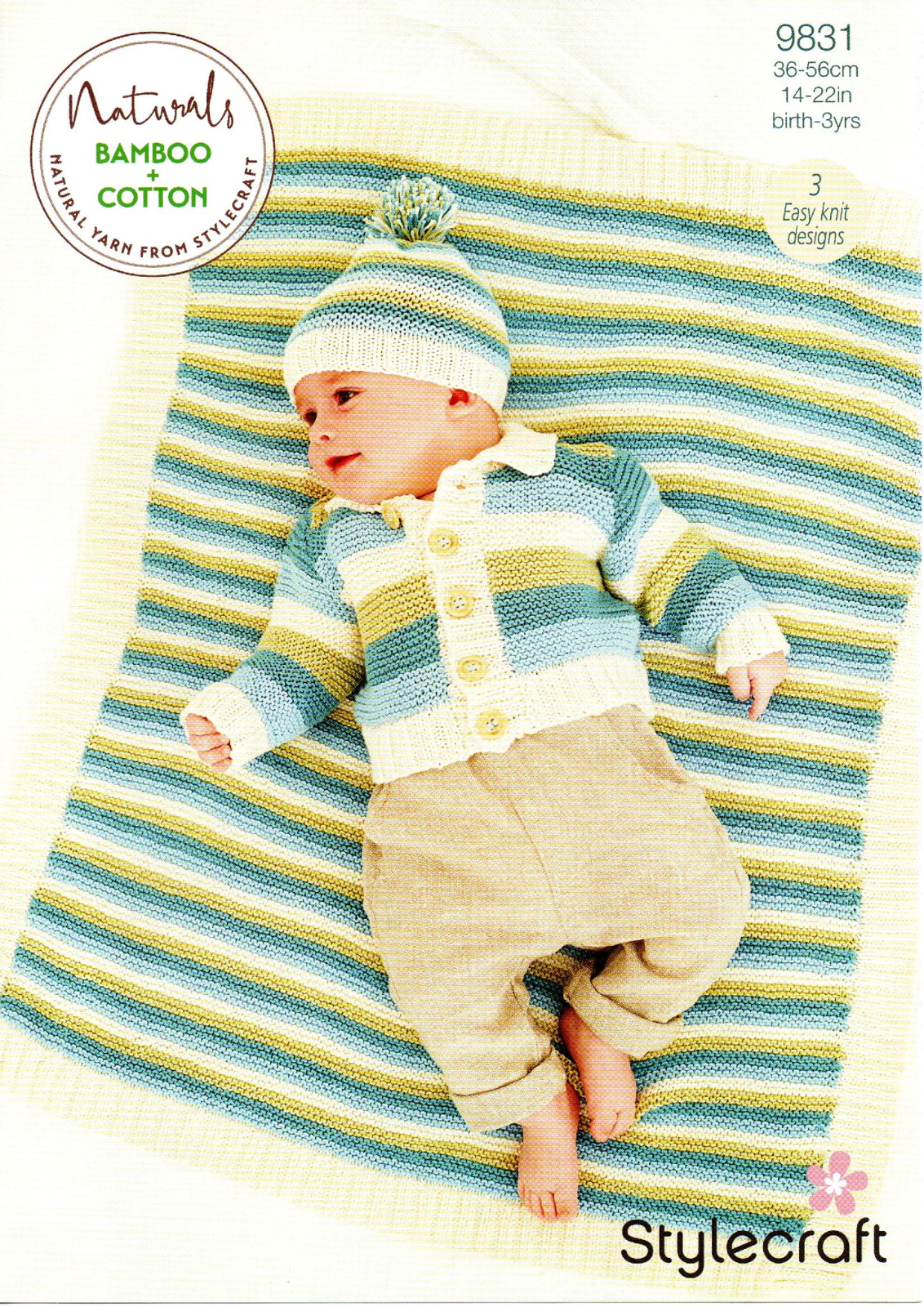 9831 Stylecraft Knitting Pattern Original Paper Leaflet DK Jacket Hat Blanket
