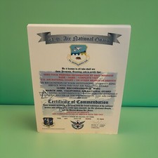 AIR NATIONAL GUARD - CALIFORNIA / 163RD RECON WING~CERTIFICATE OF COMMENDATION