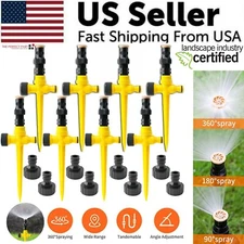 360° Rotation Auto Irrigation System Garden Lawn Sprinkler Patio Save Water USA