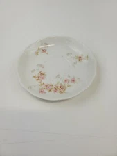 O.P.CO. Syracuse China Pink Flowers with Gold Trim Saucer