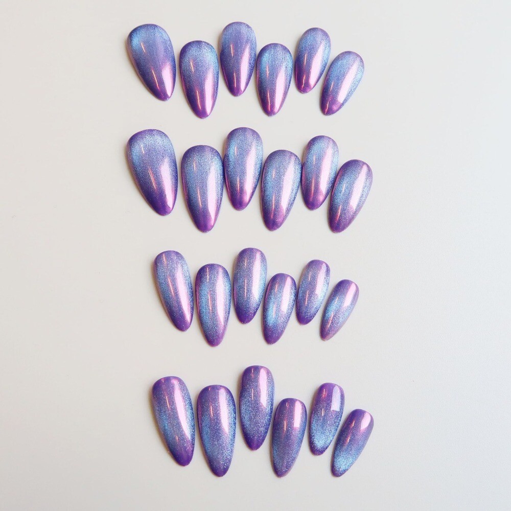 Oval Mandel Falsche Nägel – Französisch Gradient Rosa, 24 Stück Mit Nagelklebern, Halbe Länge