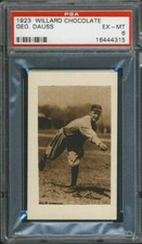1923 V100 Willard's Chocolate George Dauss PSA 6 Detroit Tigers