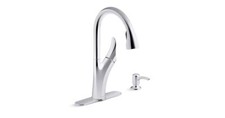 Kohler Touchless Kitchen faucet w/ soap dispenser K-REC32323-SD-CP Open Box New