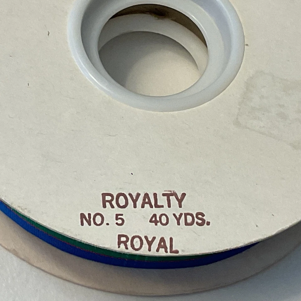 Vintage Ribbon Lion Ribbon Company Royalty Plaid 40 Yards Shimmer 1” Wide - Image 3 of 4
