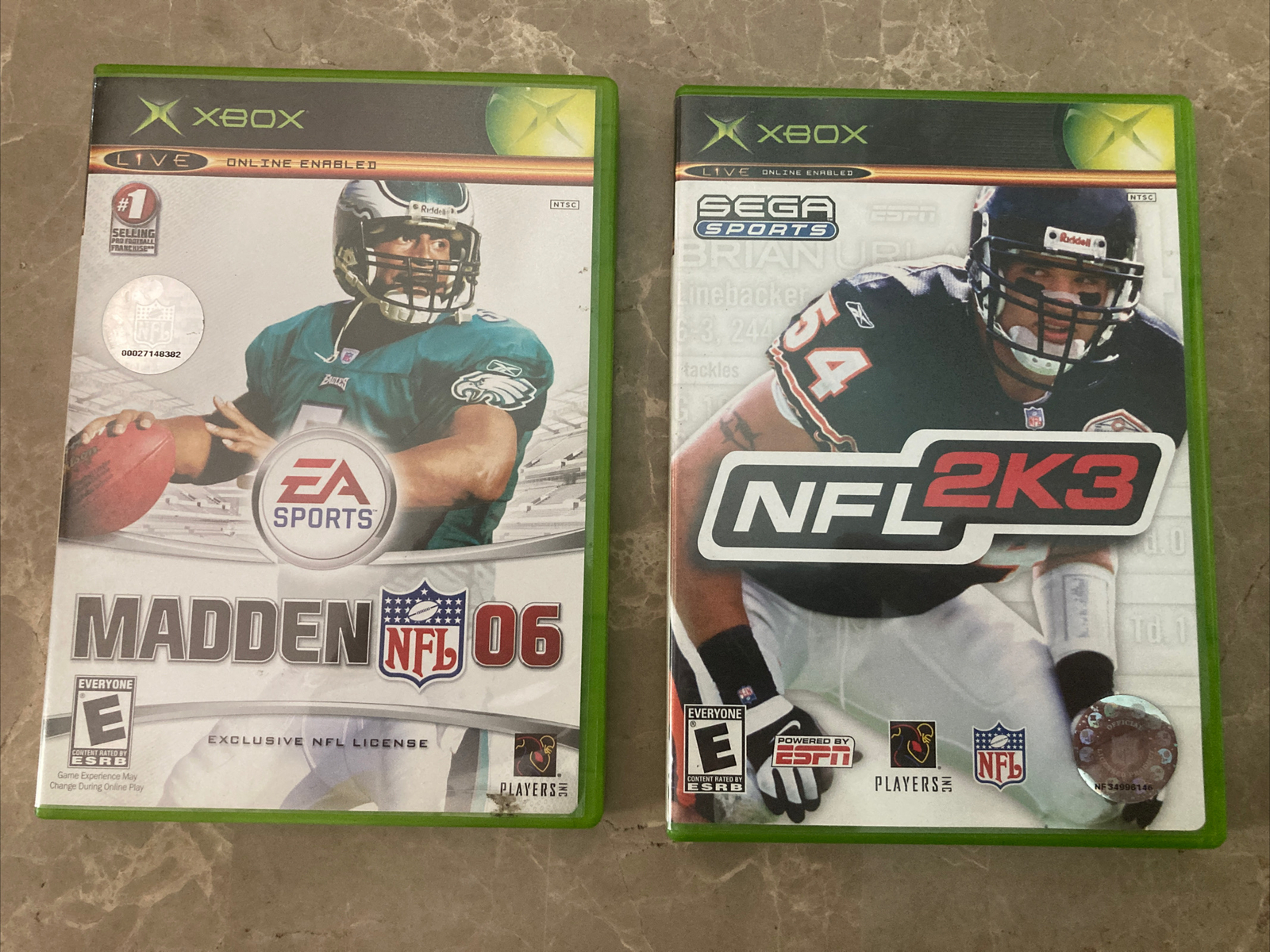 2 Game Bundle Microsoft Xbox 360 NFL 2K3 & Madden NFL 06 Complete With ...
