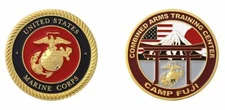 MARINE CORPS YOKOTA CAMP FUJI COMBINED ARMS TRAINING CENTER 1.75" CHALLENGE COIN