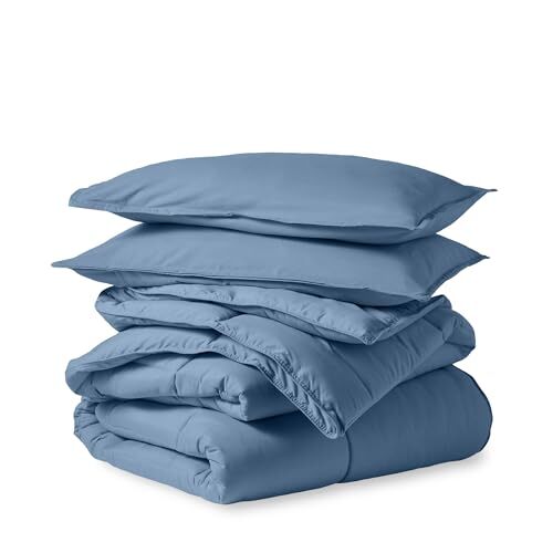 Comforter Set - Size - Ultra-Soft - Goose Oversized Queen 17 - Coronet Blue-image