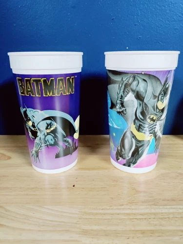 Vintage McDonald's Batman Returns 1992 Batman Coca Cola Plastic Cup Taco Bell