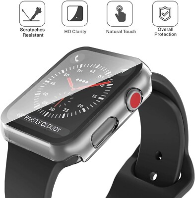 2xPack Hard Schutzhülle Hartglas Displayschutz Apple iWatch 42mm