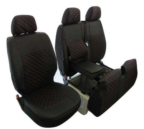 Seat cover 2+1 for MERCEDES SPRINTER VW CRAFTER to 2018 RHD RED THREAD