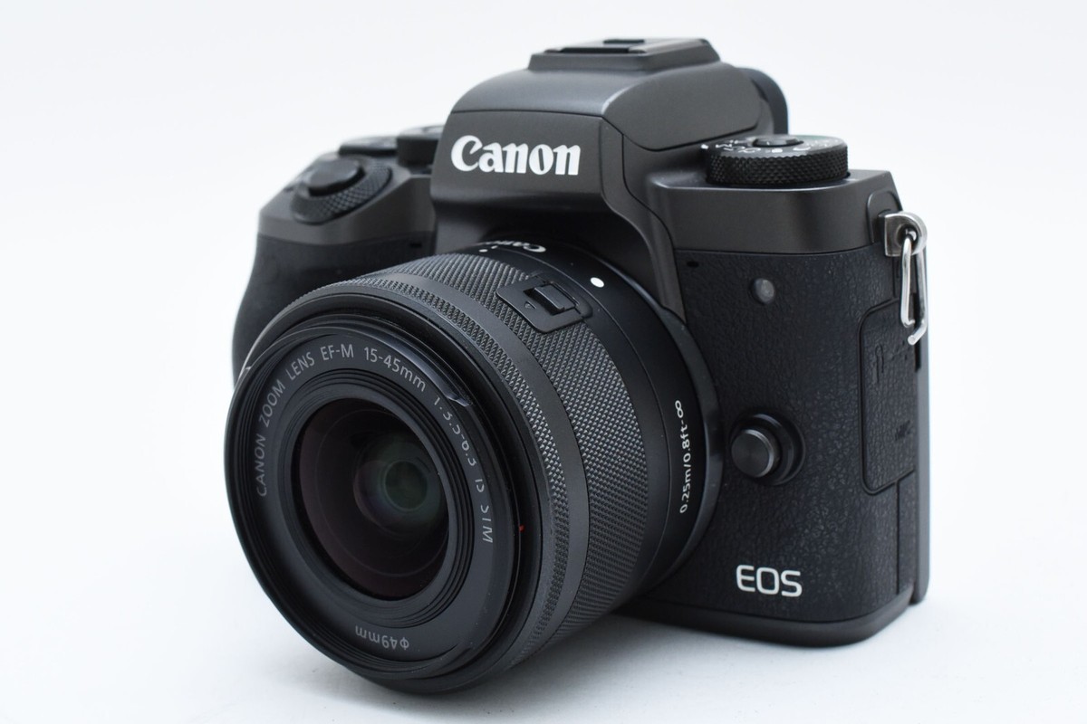 Canon EOS M5 EF-M15-45mm＆22mm Canon EOS M5 Mirrorless Dual Pixel Digital Camera with 15
