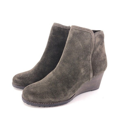 Rockport Hollis V-Cut Wedge Ankle Booties Womens Size 8M EUR 39 Brown Leather - Picture 3 of 11
