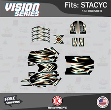 Graphics Kit for STACYC 16E Brushed Electric Bike Vizion -teal
