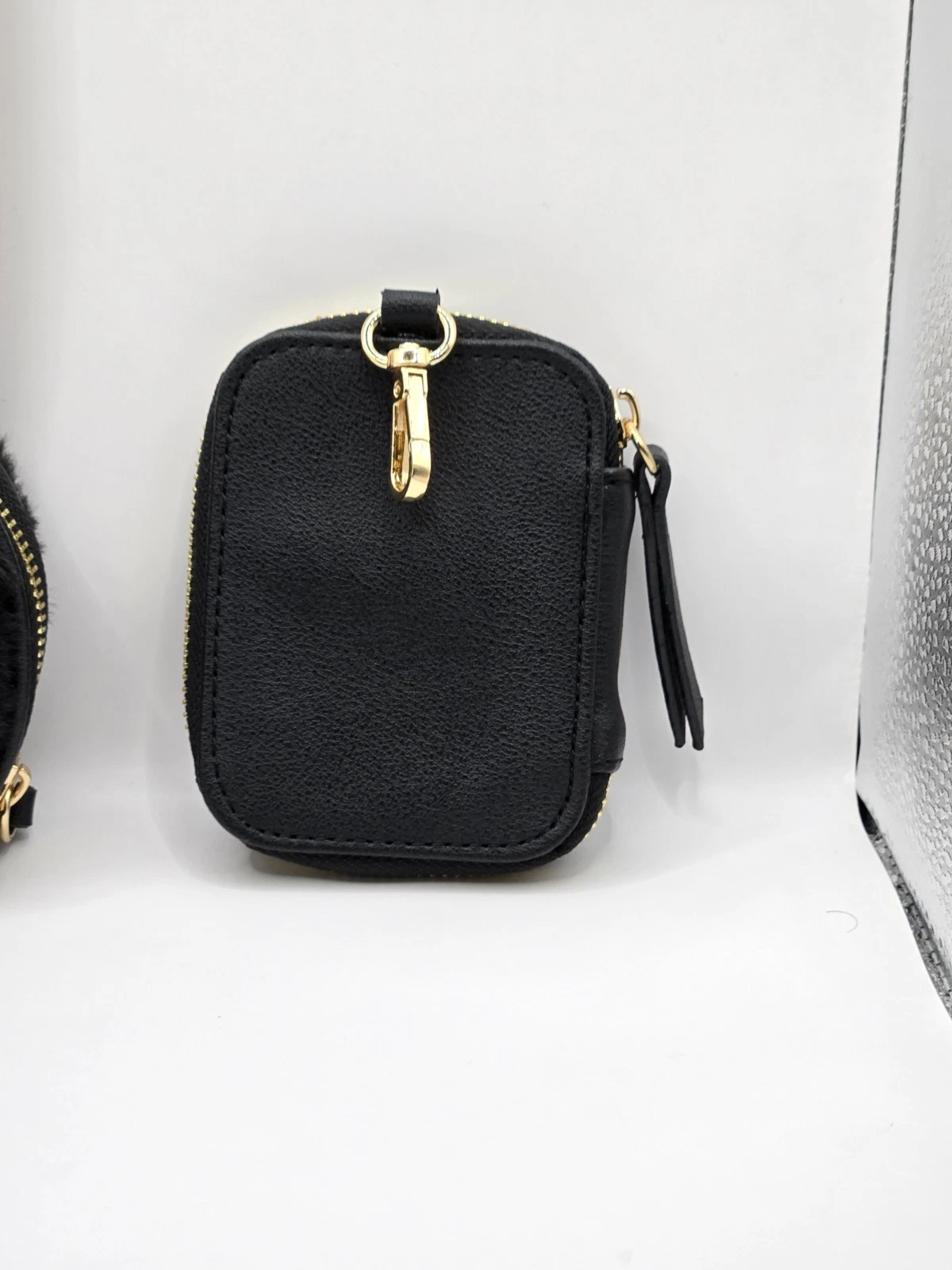 Juicy Couture Fluffy Furry Bag Charm Zip Intorno Portamonete Portachiavi Lotto di 2