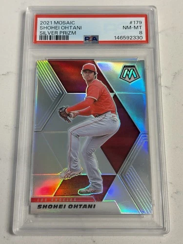 2021 Panini Mosaic Silver Prizm Shohei Ohtani #179  - PSA 8 NM/MT